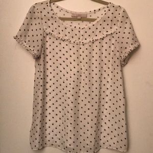 White and black blouse